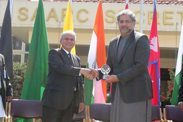SAARC- Sec General with PM-Pakistan H E