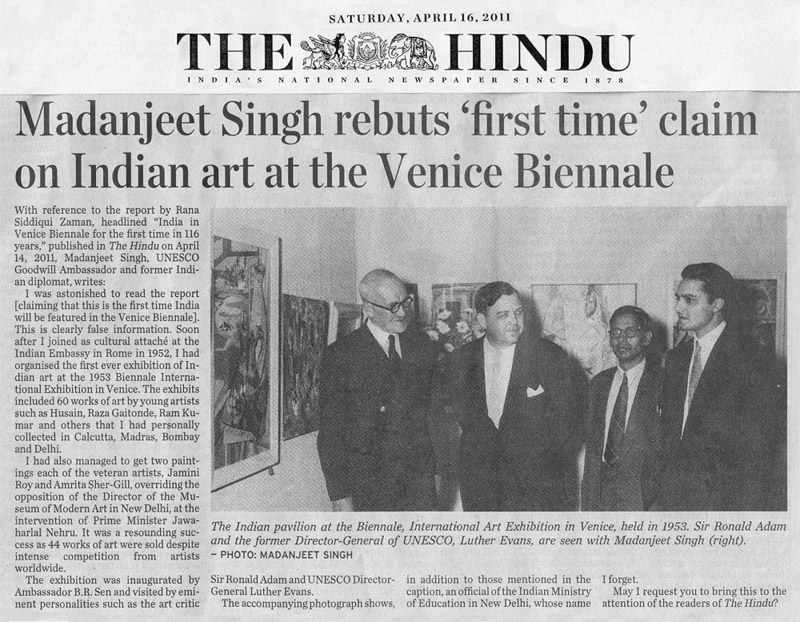 Madanjeet Singh rebuts 'first time' claim