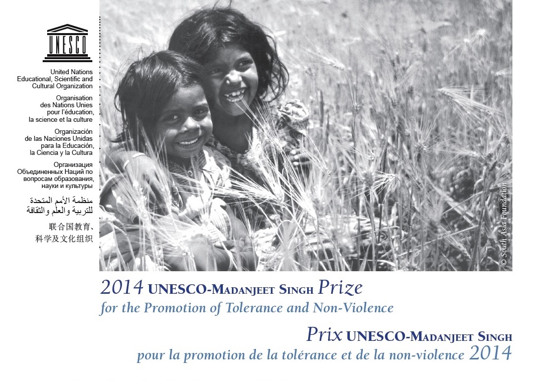 UNESCO Madamjeet Singh Prize 2014