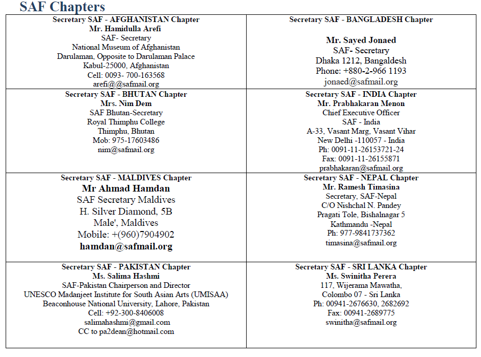 SAF Contact for Scholarship Uploaded by Sunil Binjola