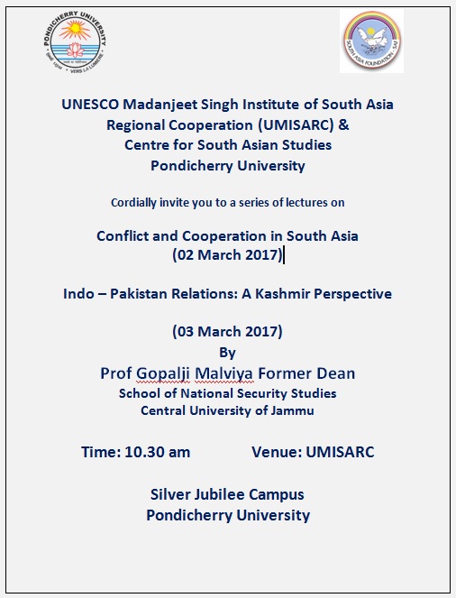 Lecture-Conflict-Cooperation-in-south-Asia-UMISARC-SOUTH-Asia-Foundation-Madanjeet-Sing