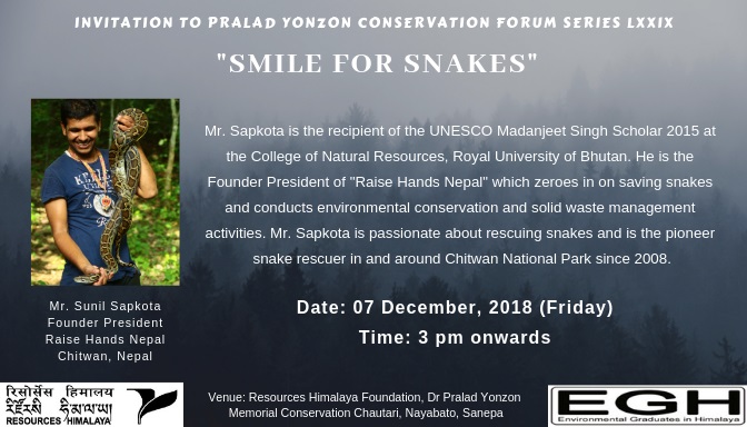 Invitation to Pralad Yonzon Conservation Forum Series LXXIX