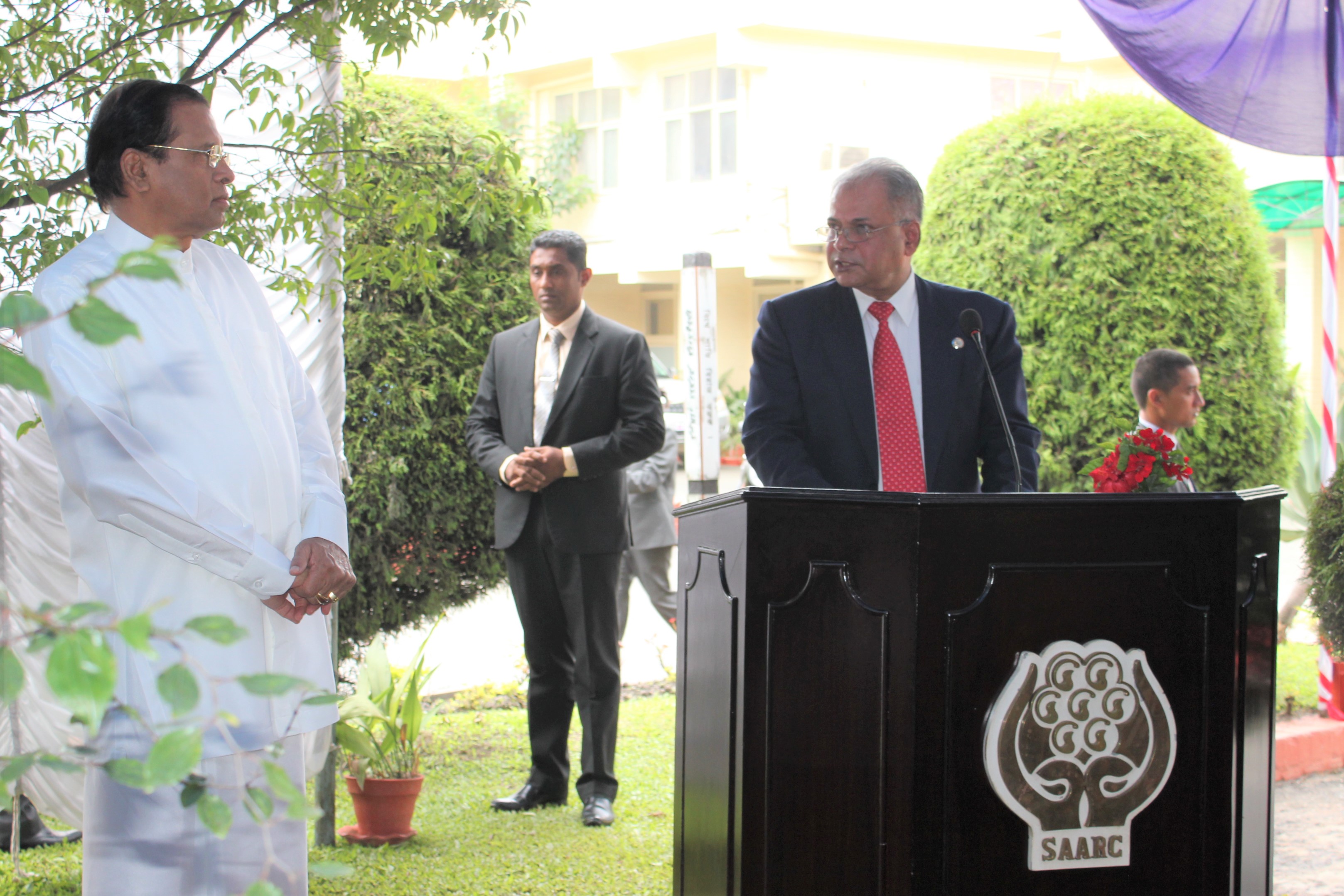 Press Release: H. E. Mr. Maithripala Sirisena, President of Sri Lanka, visited the SAARC Headquarters