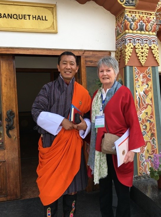 Mme France Marquet SAF Representative to UNESCO with Honourable Prime Minister of Bhutan, Lyonchhen Dr. Lotay Tshering