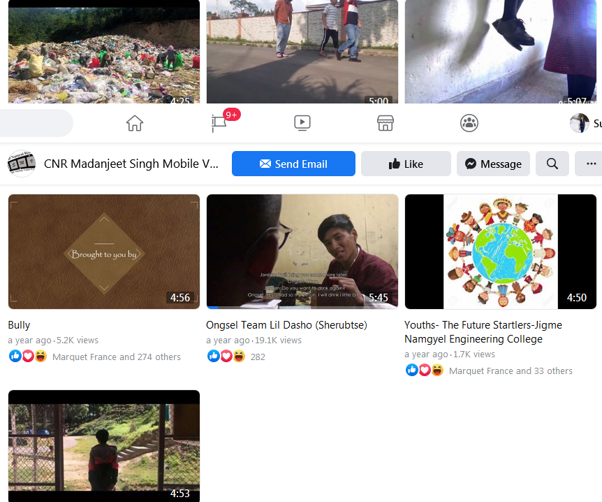 Screenshot of the video entries of mobile video competition