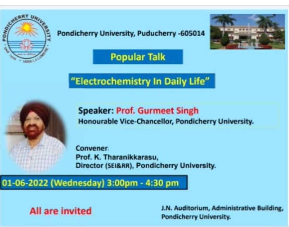Popular talk on Electrochemistry in Daily Life